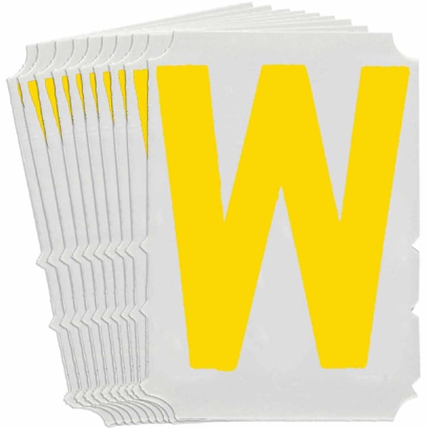 Brady Quik-Align 5110 Series Polyester 3 in Lbl Legend: W Yellow 10PK 5110P-W - main